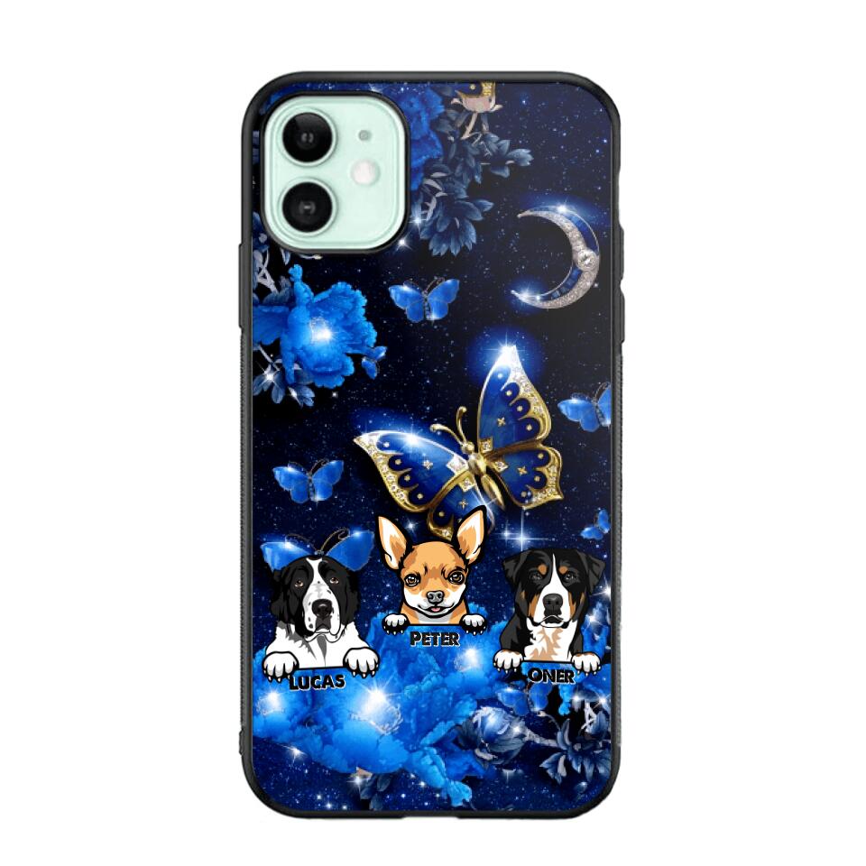 Personalized Dog Butterfly Background Phonecase NQHC0206