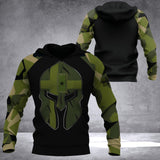 Personalized Swedish Army Camo Tshirt or Hoodie 3D Printed QTDT0606