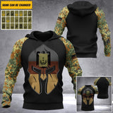 Personalized German Army Camo Tshirt or Hoodie 3D Printed QTDT0606