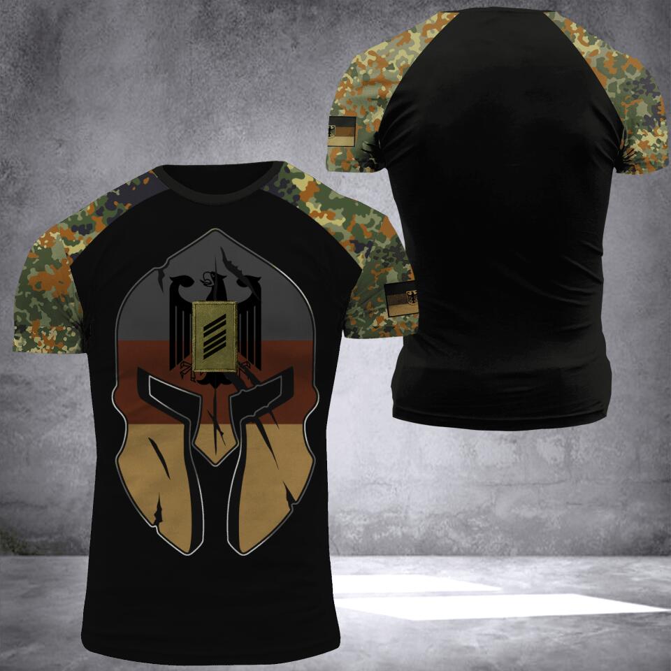 Personalized German Army Camo Tshirt or Hoodie 3D Printed QTDT0606