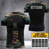 Personalized Belgium Veteran Camo Hoodie 3D Printed QTDT0706