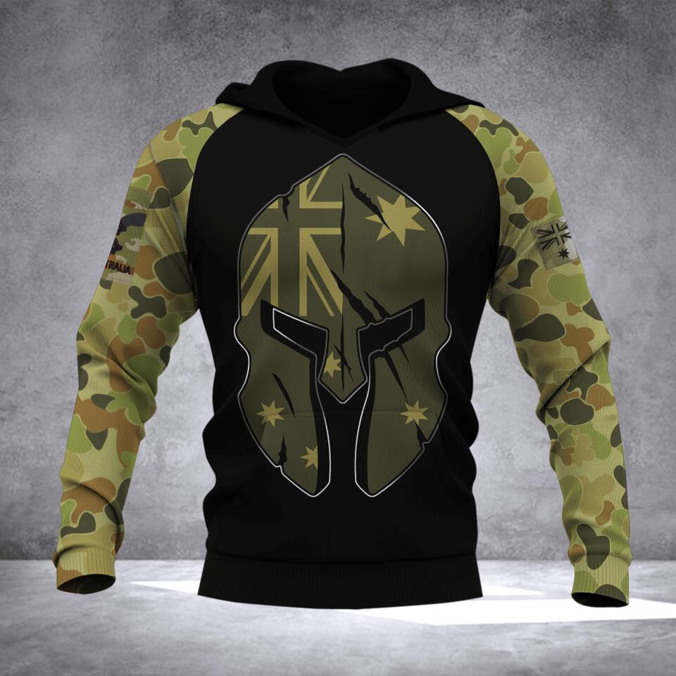Personalized Australian Army Camo Tshirt or Hoodie 3D Printed QTDT0706