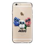 Personalized Owl Transparent Silicone Phonecase Printed NQHQ0606