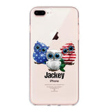 Personalized Owl Transparent Silicone Phonecase Printed NQHQ0606