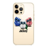 Personalized Owl Transparent Silicone Phonecase Printed NQHQ0606
