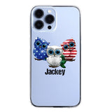 Personalized Owl Transparent Silicone Phonecase Printed NQHQ0606