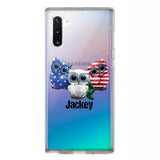 Personalized Owl Transparent Silicone Phonecase Printed NQHQ0606