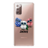 Personalized Owl Transparent Silicone Phonecase Printed NQHQ0606