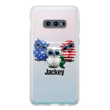 Personalized Owl Transparent Silicone Phonecase Printed NQHQ0606