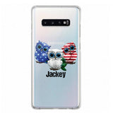 Personalized Owl Transparent Silicone Phonecase Printed NQHQ0606