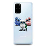 Personalized Owl Transparent Silicone Phonecase Printed NQHQ0606