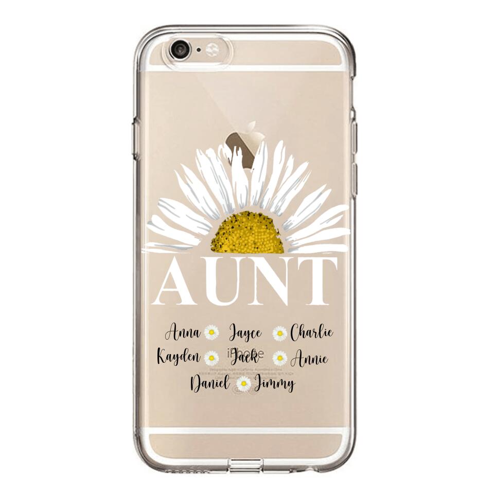 Personalized Silicone Phonecase Aunt And Kid Printed