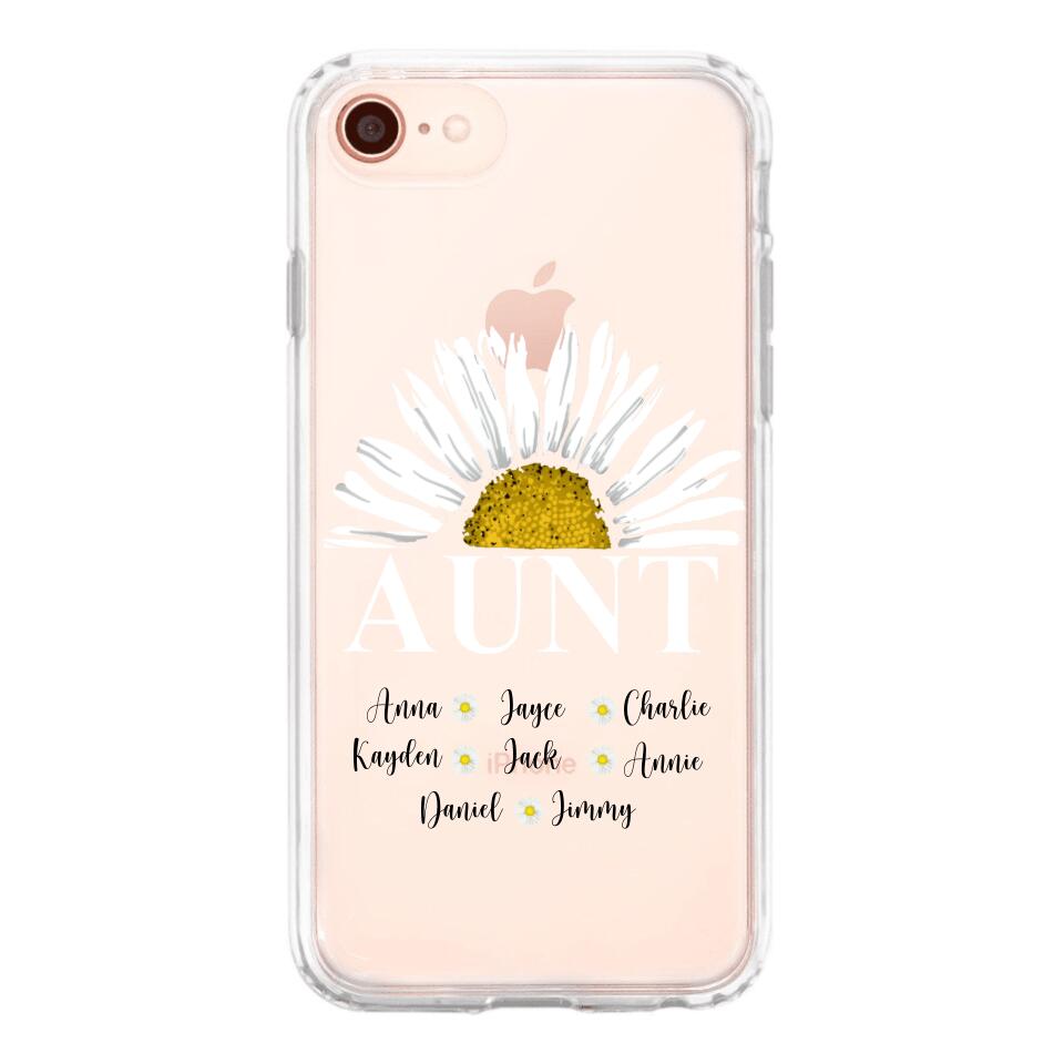 Personalized Silicone Phonecase Aunt And Kid Printed