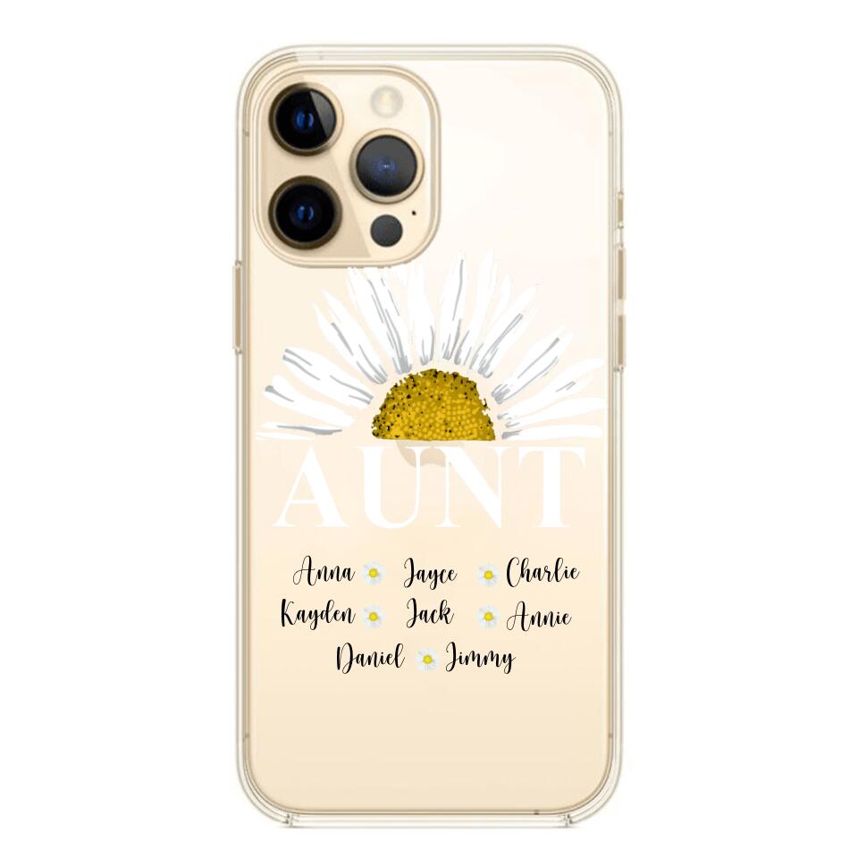 Personalized Silicone Phonecase Aunt And Kid Printed