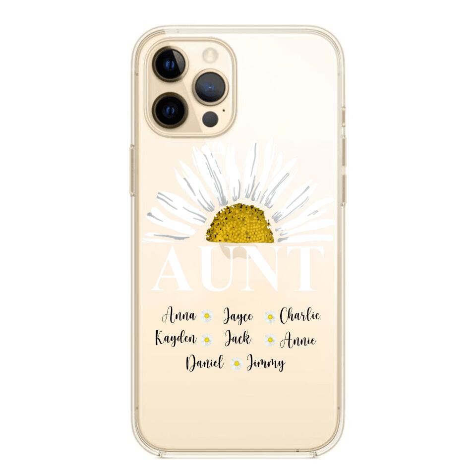 Personalized Silicone Phonecase Aunt And Kid Printed