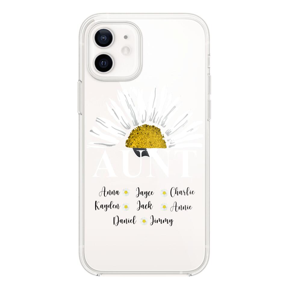 Personalized Silicone Phonecase Aunt And Kid Printed