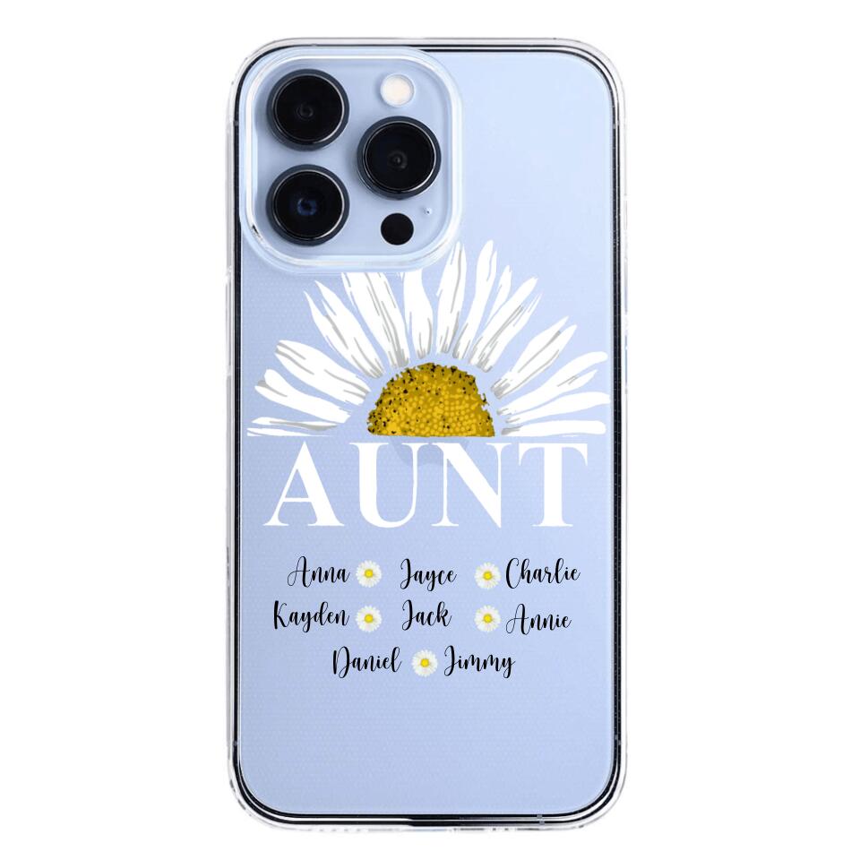 Personalized Silicone Phonecase Aunt And Kid Printed