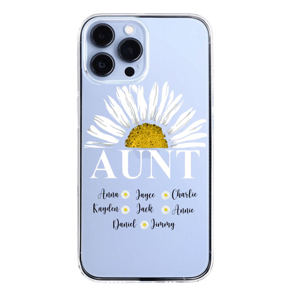 Personalized Silicone Phonecase Aunt And Kid Printed