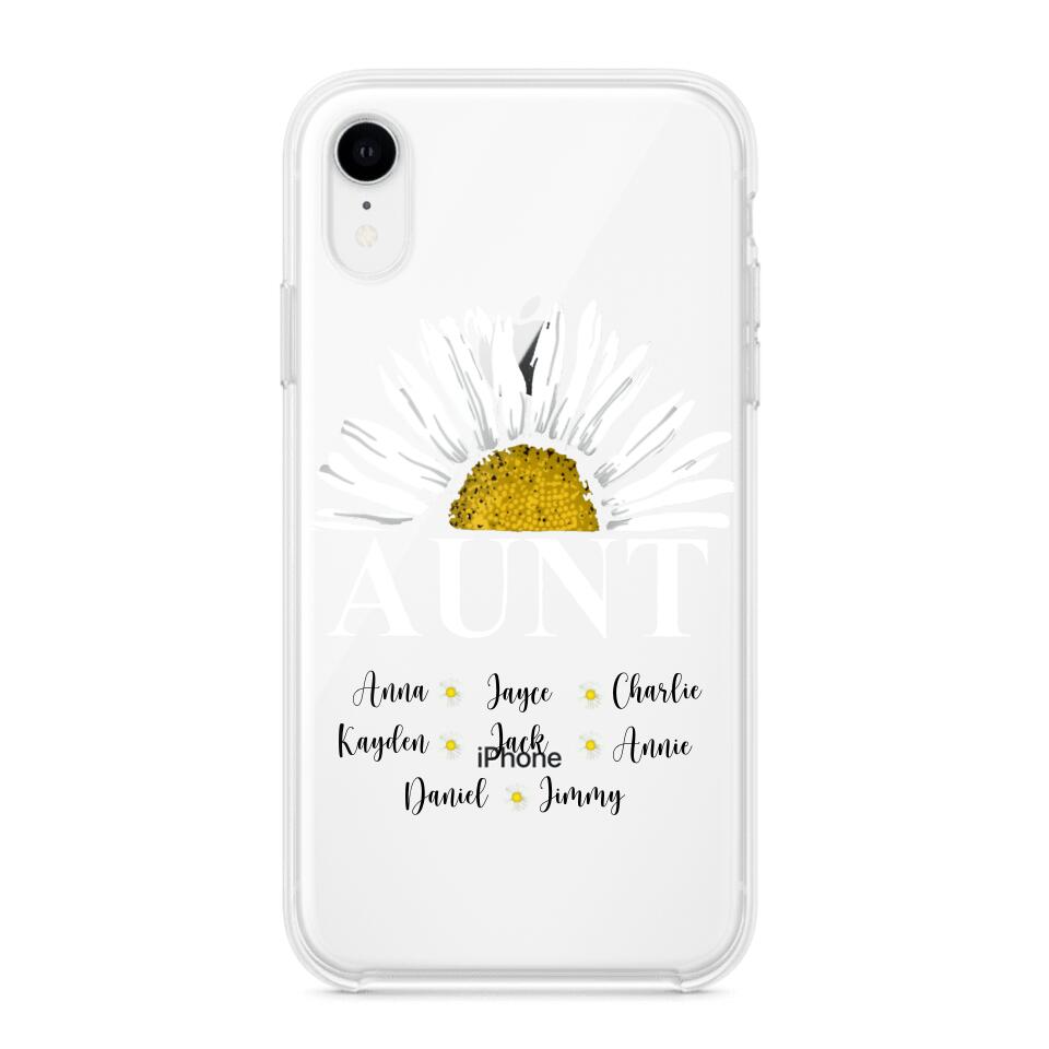 Personalized Silicone Phonecase Aunt And Kid Printed