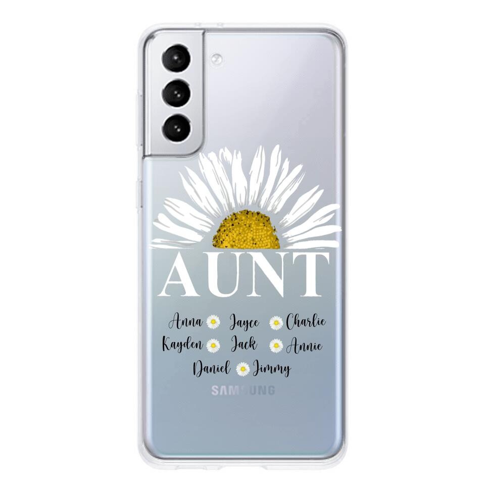Personalized Silicone Phonecase Aunt And Kid Printed