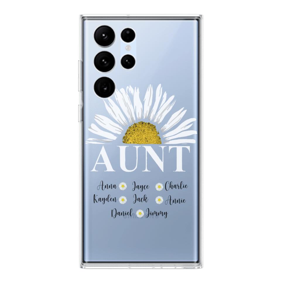 Personalized Silicone Phonecase Aunt And Kid Printed