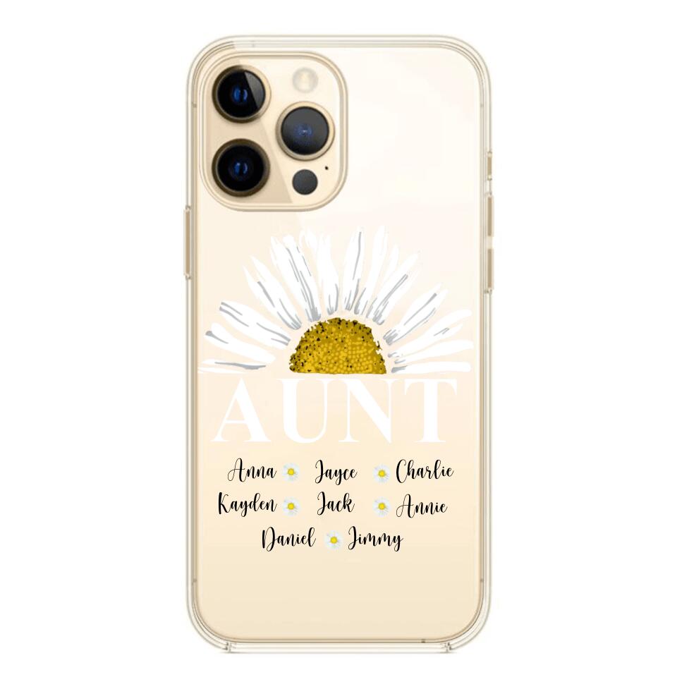 Personalized Aunt Transparent Silicone Phonecase Printed 22JUL-HC07