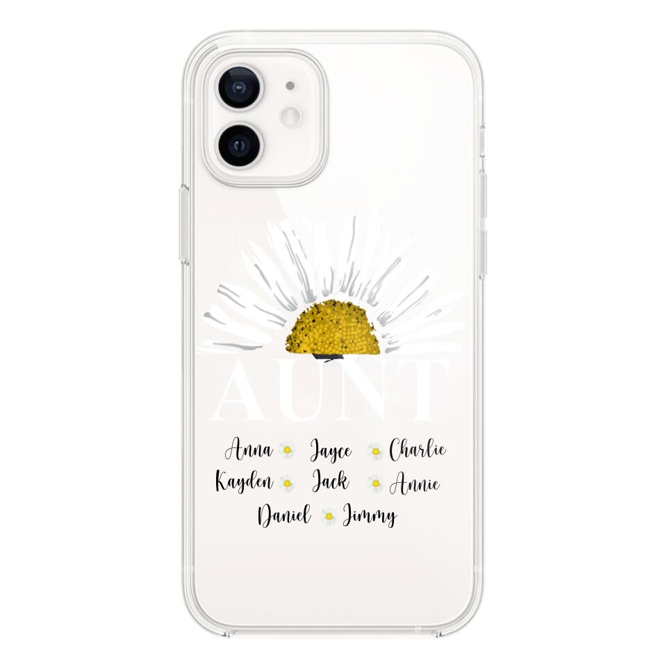 Personalized Aunt Transparent Silicone Phonecase Printed 22JUL-HC07