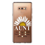 Personalized Aunt Transparent Silicone Phonecase Printed 22JUL-HC07