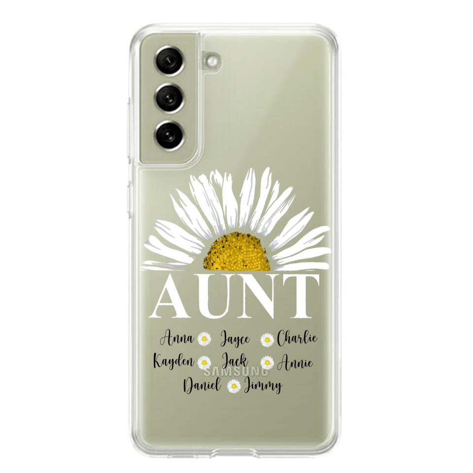 Personalized Aunt Transparent Silicone Phonecase Printed 22JUL-HC07