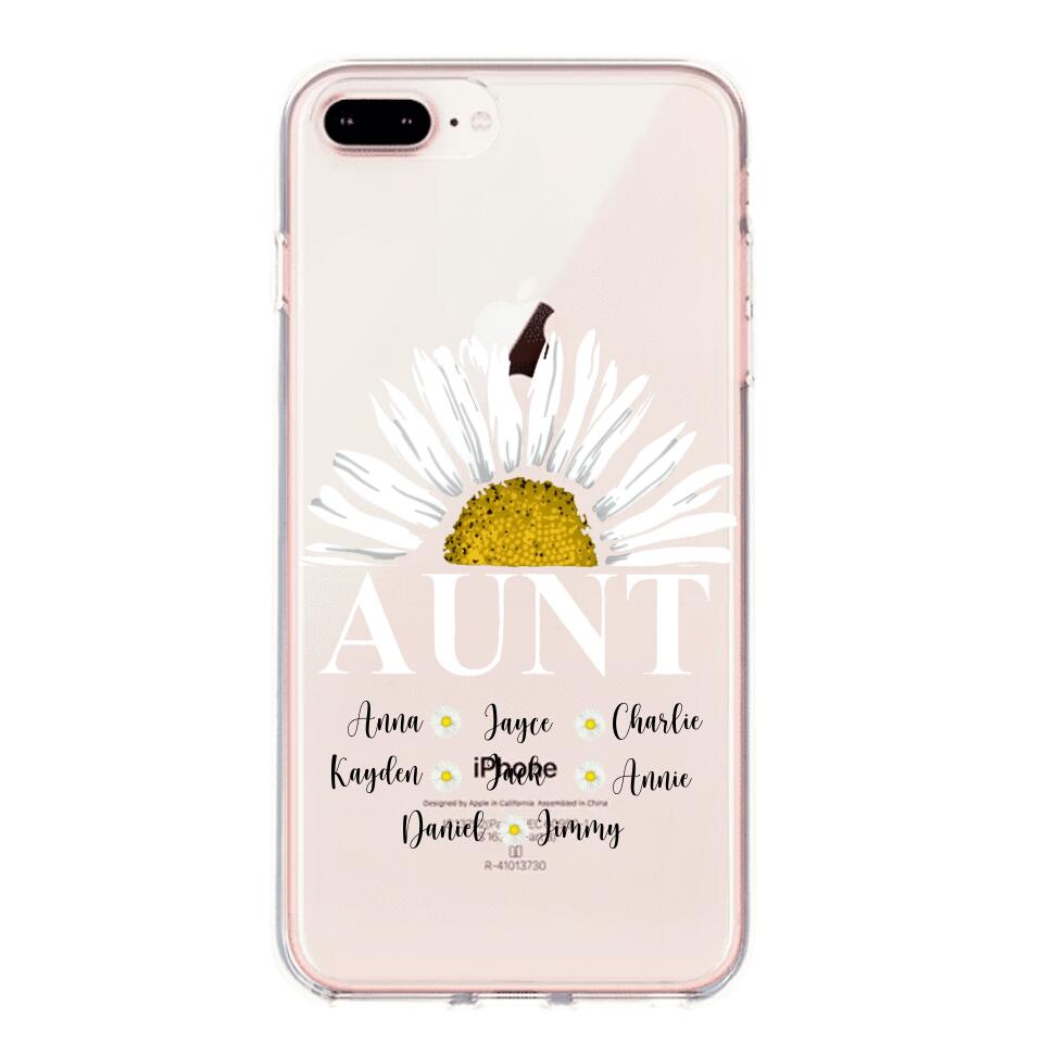 Personalized Aunt Transparent Silicone Phonecase Printed 22JUL-HC07