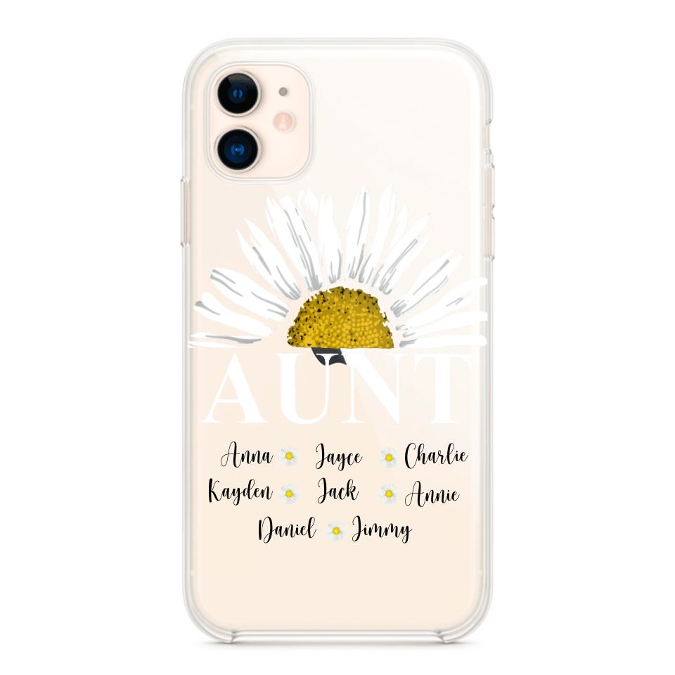 Personalized Aunt Transparent Silicone Phonecase Printed 22JUL-HC07