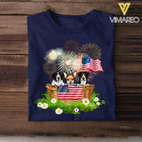 Personalized Dog Lovers US Flag Tshirt Printed NQHC0806