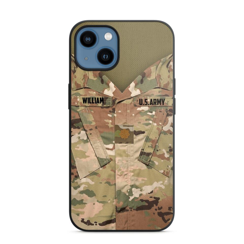 Personalized U.S Soldier Phone Case Printed 22JUL-HQ08