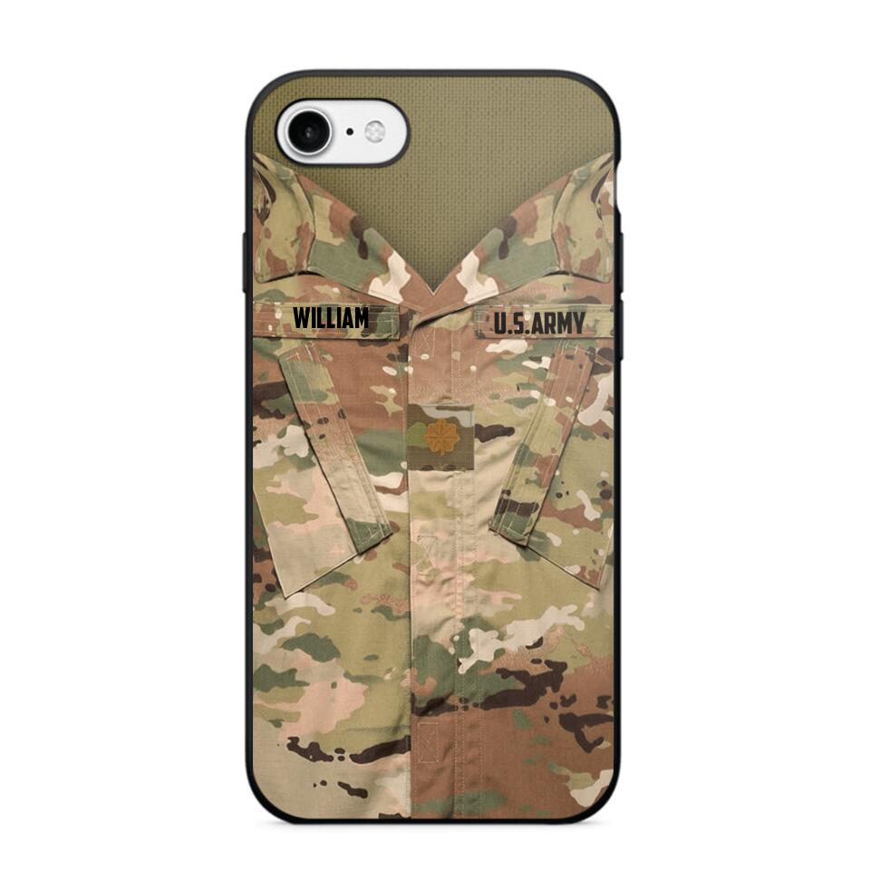 Personalized U.S Soldier Phone Case Printed 22JUL-HQ08