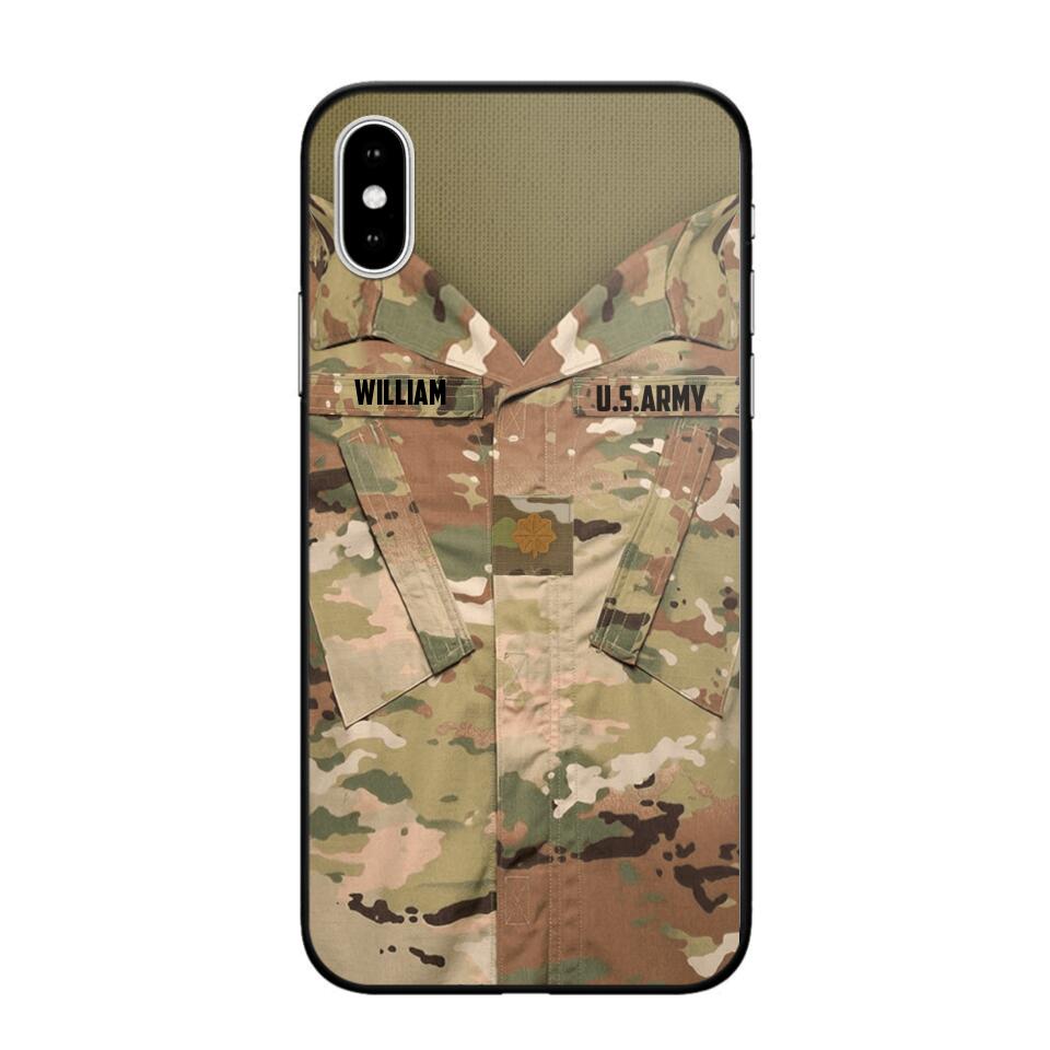 Personalized U.S Soldier Phone Case Printed 22JUL-HQ08
