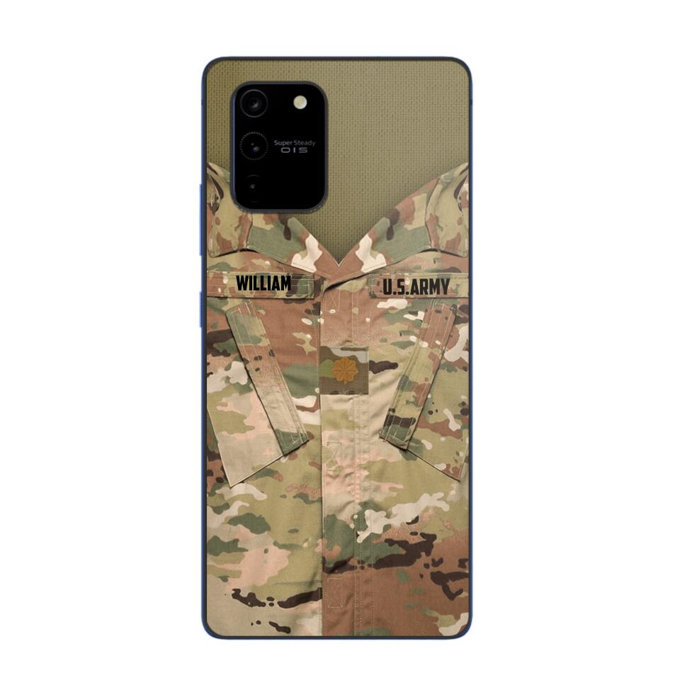 Personalized U.S Soldier Phone Case Printed 22JUL-HQ08
