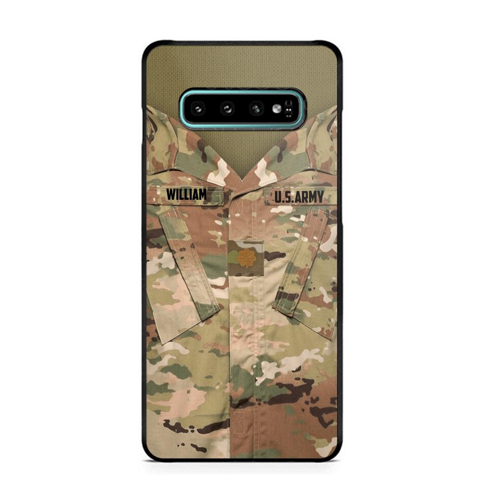 Personalized U.S Soldier Phone Case Printed 22JUL-HQ08