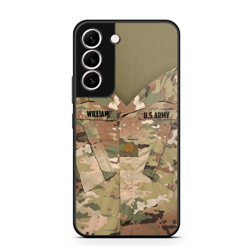 Personalized U.S Soldier Phone Case Printed 22JUL-HQ08