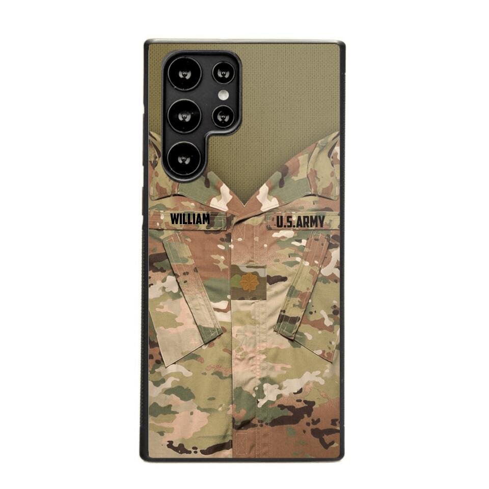 Personalized U.S Soldier Phone Case Printed 22JUL-HQ08