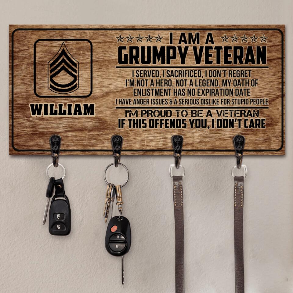 Personalized U.S Veterans Key Holder Printed 22JUL-DT08