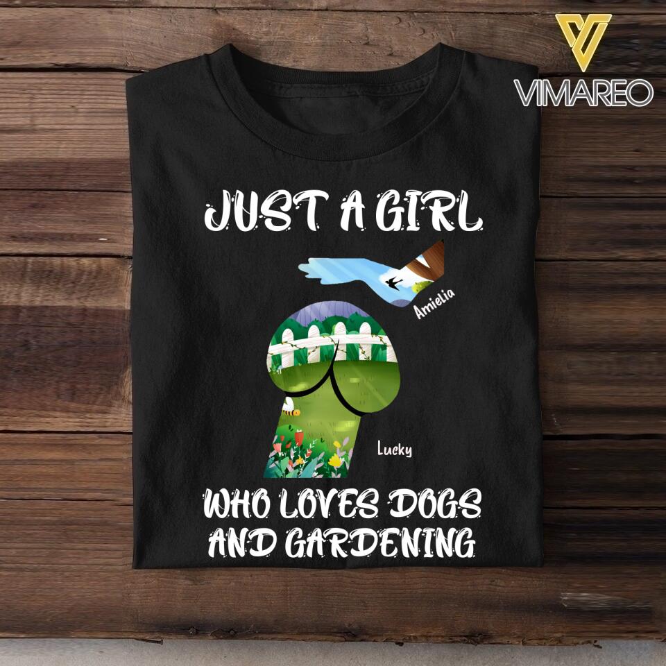 Personalized Just A Girl Tshirt Printed NQC0906