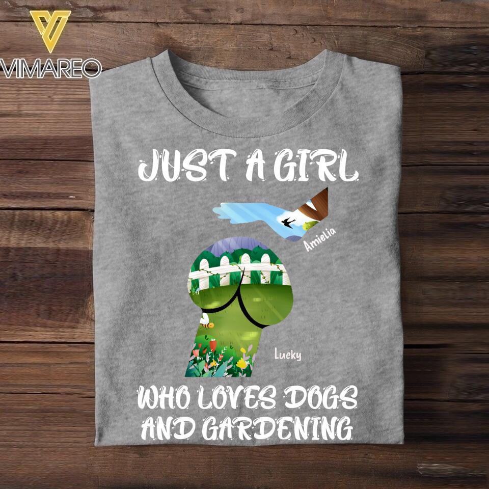 Personalized Just A Girl Tshirt Printed NQC0906
