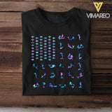 Personalized Mermaid US Flag Tshirt Printed NQHC1006