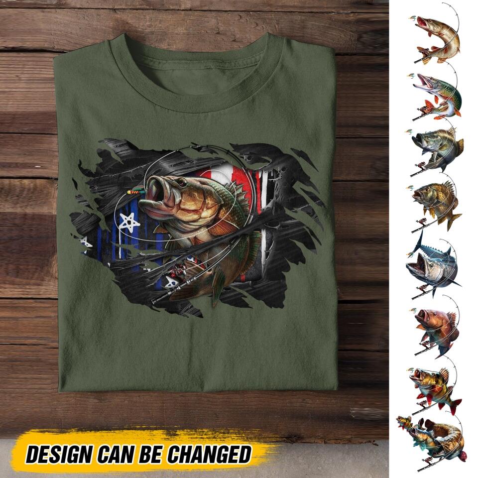Personalized Fishing Lovers Tshirt Printed NQDT1006