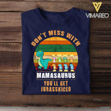 Personalized Don't Mess With Grandmasaurus You'll Jurasskiced Tshirt Printed QTHC1006