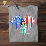 Personalized Heart Nurse Tshirt Printed NGHQ1306