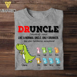 Personalized Druncle Like A Normal Uncle Only Drunker  Kid Tshirt Printed QTDT1306