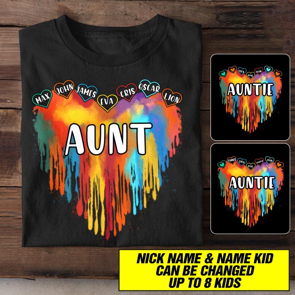 Personalized Aunt Kid Tshirt Printed 22JUL-HC13