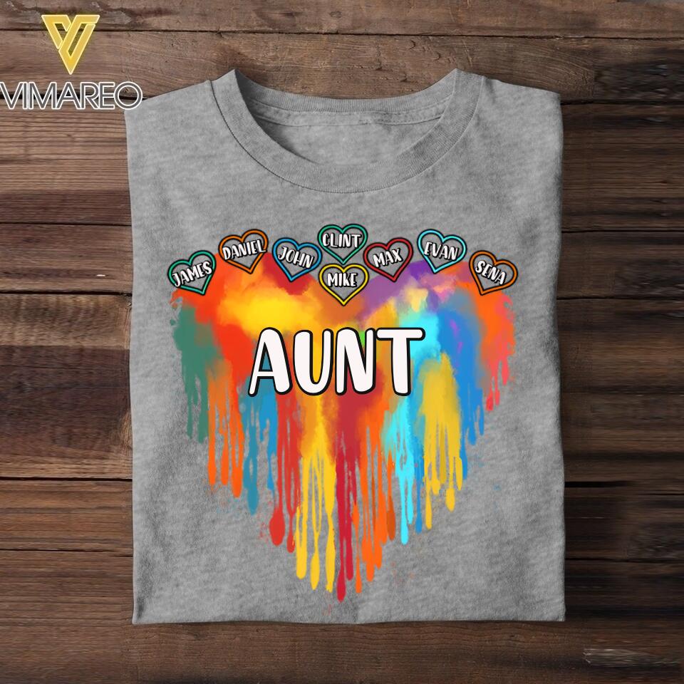 Personalized Aunt Kid Tshirt Printed 22JUL-HC13
