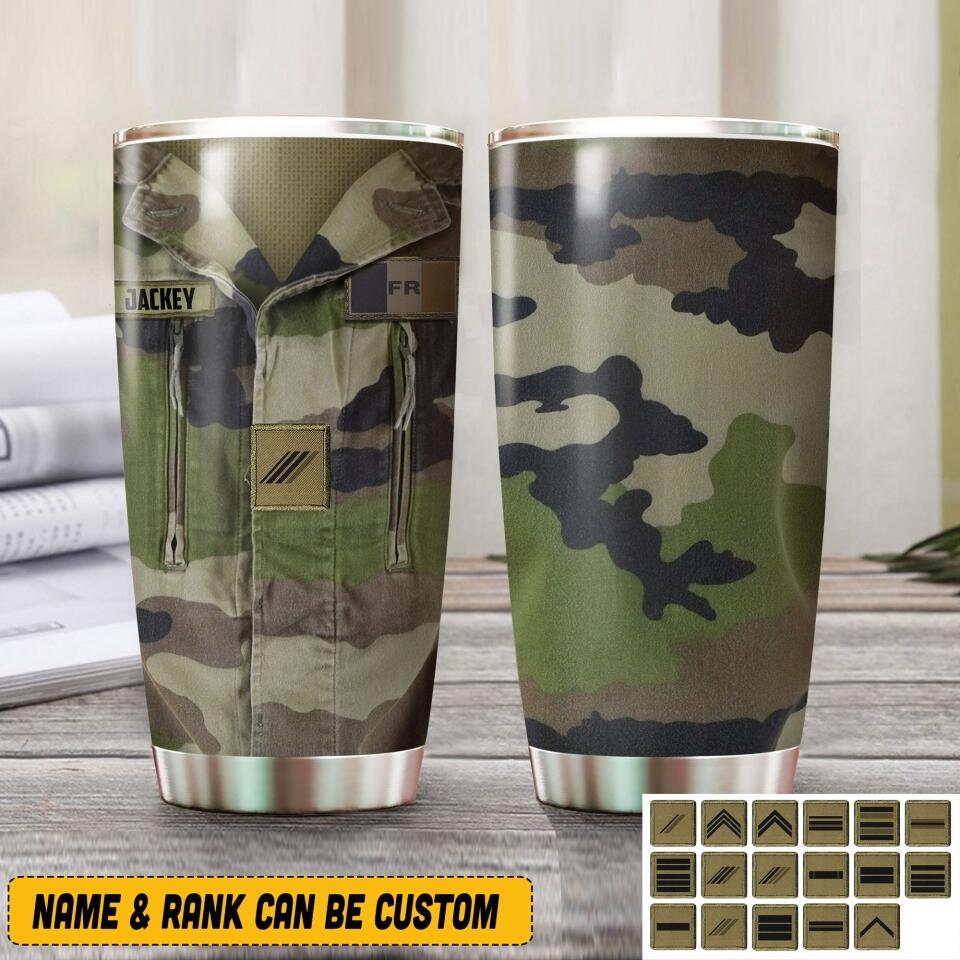 Personalized French Soldier Tumbler Printed 22JUL-HQ13